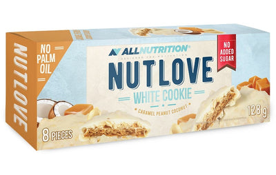 Allnutrition Nutlove White Cookie, Caramel Peanut Coconut - 8 cookies