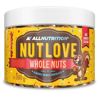 Allnutrition Nutlove Whole Nuts, Almonds in Milk Chocolate - 300g