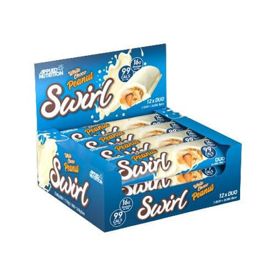 Applied Nutrition Swirl Duo Bar, White Choco Peanut - 12 x 60g