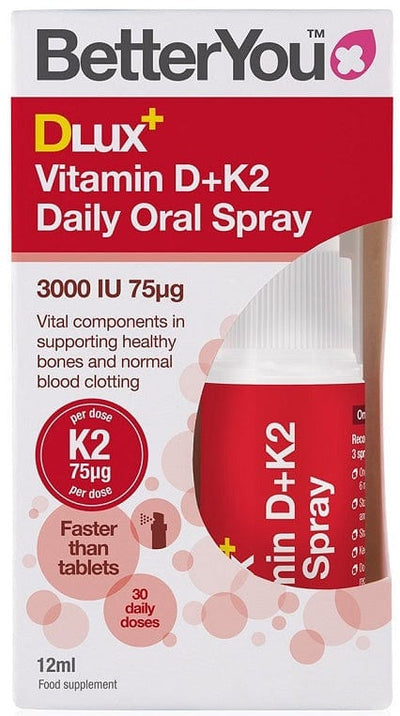 BetterYou DLux+ Vitamin D+K2 Daily Oral Spray - 12 ml.