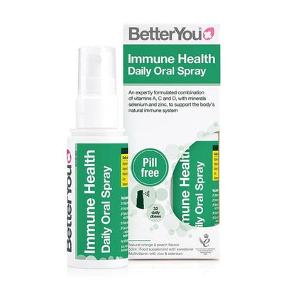 BetterYou Immune Health Oral Spray, Natural Orange & Peach - 50 ml.
