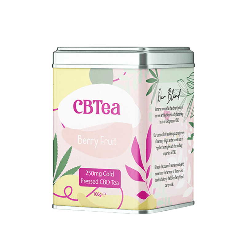 CBTea CBD Products CBTea 250mg Cold Pressed Full Spectrum CBD Berry Fruit 100g