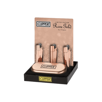 Clipper Food, Beverages & Tobacco Clipper CMP11R Metal Flint Rose Gold Lighters (12 Pack)