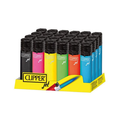 Clipper Food, Beverages & Tobacco Clipper Refillable Electronic Jet Coloured Lighters (24 Pack)
