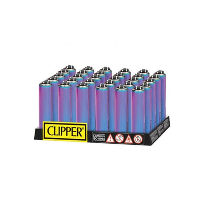 Clipper Smoking Products 30 Clipper Micro Metal Cover Metallic Mixed Icy Lighters