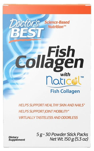Doctor's Best Fish Collagen with Naticol Fish Collagen - 30 stick packs