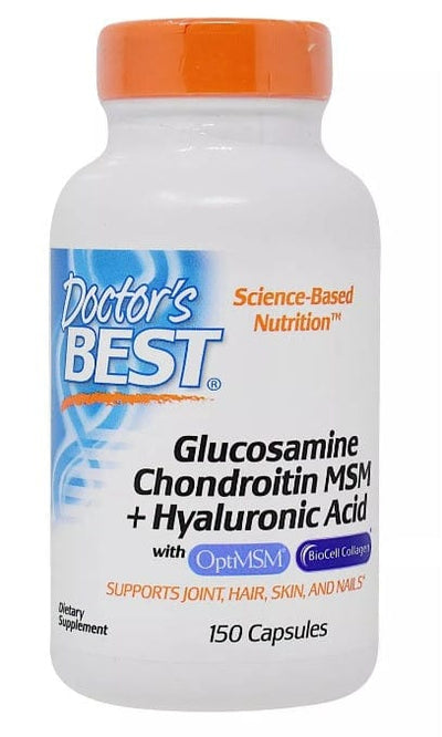 Doctor's Best Glucosamine Chondroitin MSM + Hyaluronic Acid - 150 caps