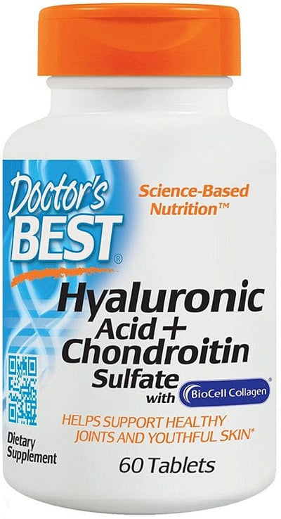 Doctor's Best Hyaluronic Acid + Chondroitin Sulfate with BioCell Collagen - 60 tablets