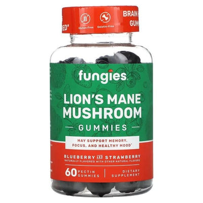 Fungies Lion's Mane Mushroom Gummies, Blueberry & Strawberry - 60 gummies
