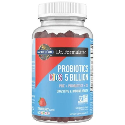 Garden of Life Dr. Formulated Probiotics Kids 5 Billion Gummies, Strawberry - 60 gummies