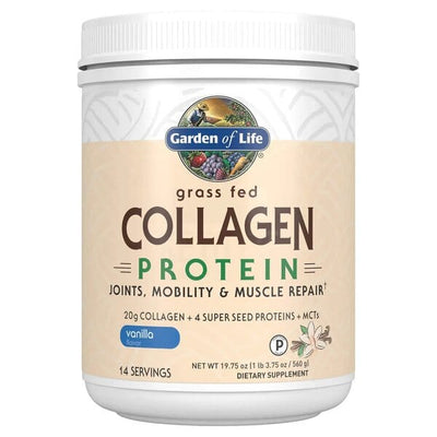 Garden of Life Grass Fed Collagen Protein, Vanilla - 560g