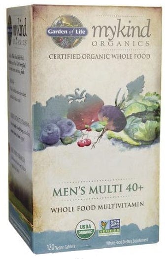 Garden of Life Mykind Organics Men's Multi 40+ - 120 vegan tablets