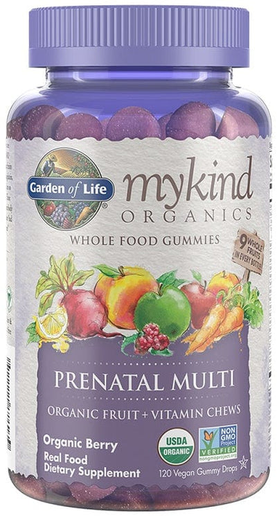 Garden of Life Mykind Organics Prenatal Multi Gummies, Organic Berry - 120 vegan gummy drops