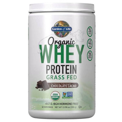 Garden of Life Organic Whey Protein - Grass Fed, Chocolate Cacao - 396g