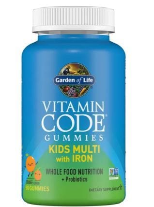 Garden of Life Vitamin Code Kids Multi with Iron Gummies, Orange - 90 gummies