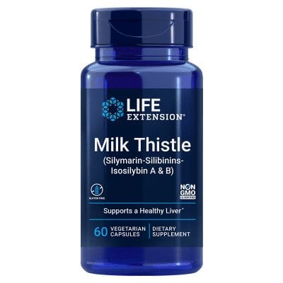 Life Extension Milk Thistle, Silymarin-Silibinins-Isosilybin A & B - 60 vcaps