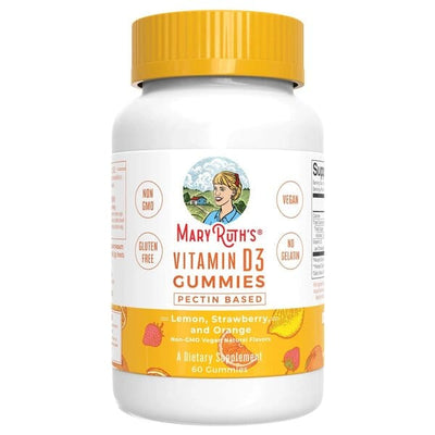 MaryRuth Organics Vitamin D3 Gummies, Lemon, Strawberry & Orange - 60 gummies