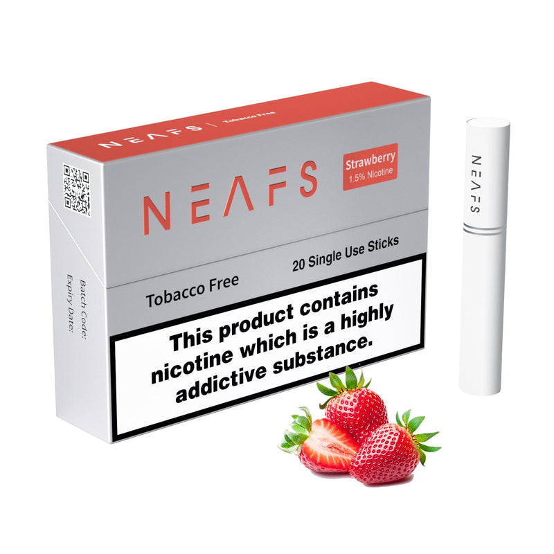 NEAFS Food, Beverages & Tobacco Strawberry NEAFS 1.5% Nicotine Sticks - Pack (20 Sticks)
