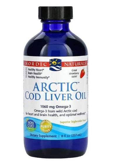 Nordic Naturals Arctic Cod Liver Oil, 1060mg Strawberry - 237 ml.
