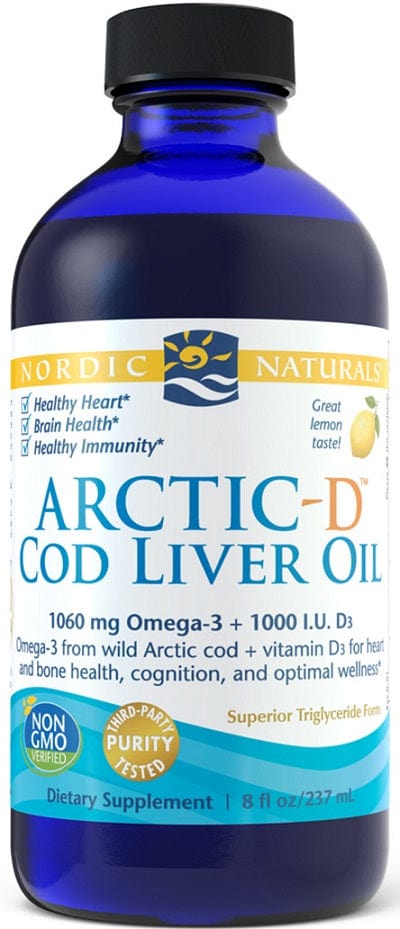 Nordic Naturals Arctic-D Cod Liver Oil, Lemon - 237 ml.