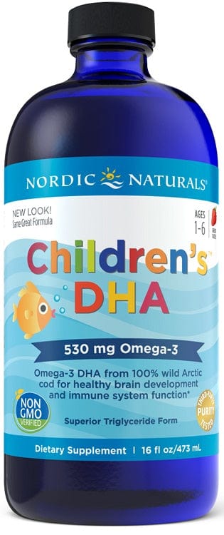 Nordic Naturals Children's DHA, 530mg Omega-3 Strawberry - 473 ml.