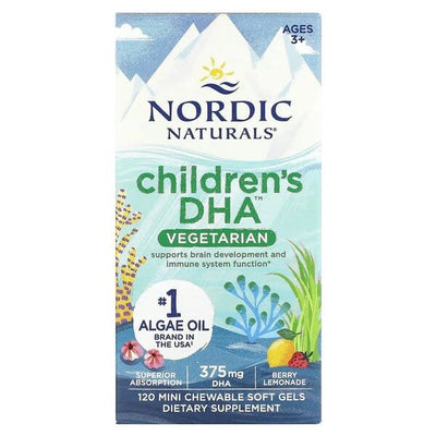 Nordic Naturals Children's DHA Vegetarian, 375mg Berry Lemonade - 120 chewables