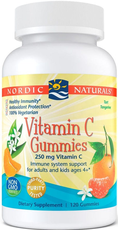 Nordic Naturals Vitamin C Gummies, 250mg Tangerine - 120 gummies