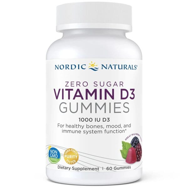 Nordic Naturals Vitamin D3 Zero Sugar, Wild Berry - 60 gummies