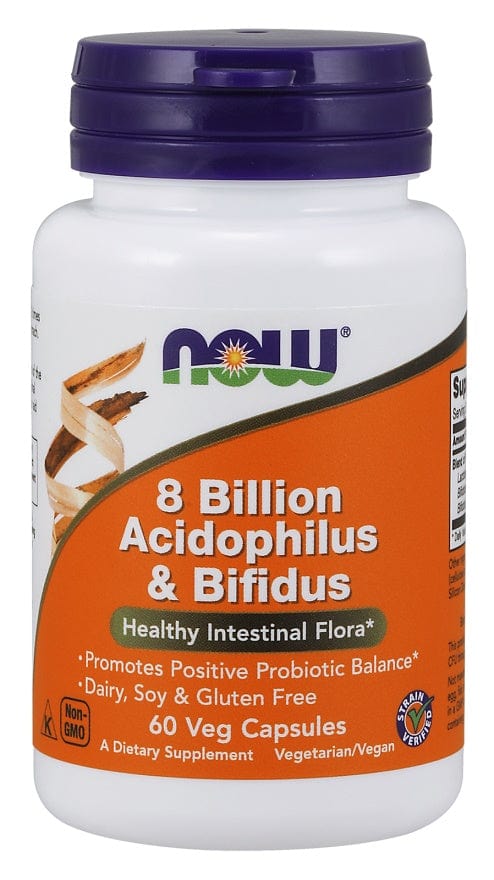 NOW Foods 8 Billion Acidophilus & Bifidus - 60 vcaps