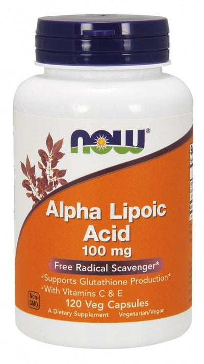NOW Foods Alpha Lipoic Acid with Vitamins C & E, 100mg - 120 vcaps