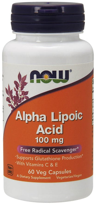 NOW Foods Alpha Lipoic Acid with Vitamins C & E,  100mg - 60 vcaps