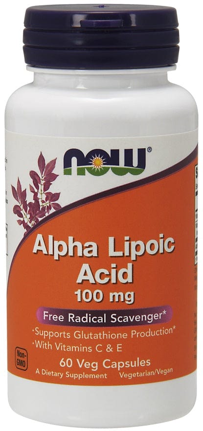 NOW Foods Alpha Lipoic Acid with Vitamins C & E,  100mg - 60 vcaps