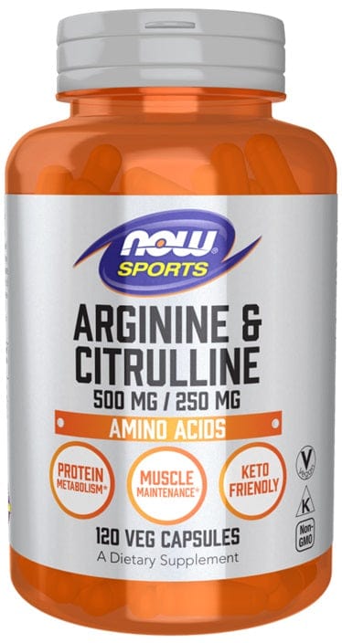 NOW Foods Arginine & Citrulline - 120 vcaps