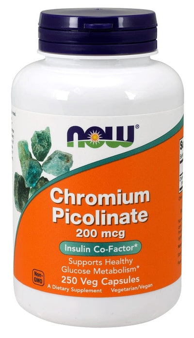 NOW Foods Chromium Picolinate, 200mcg - 250 vcaps