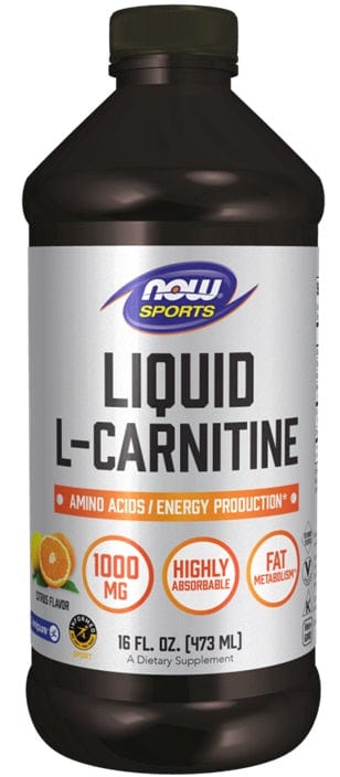 NOW Foods Liquid L-Carnitine, 1000mg Citrus - 473 ml.