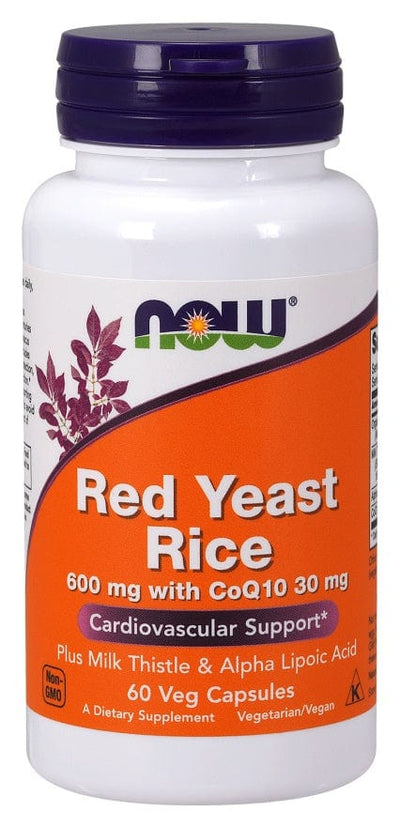 NOW Foods Red Yeast Rice with CoQ10, 600mg - 60 vcaps