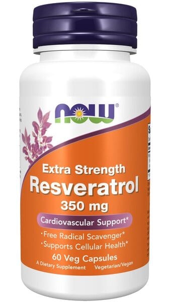 NOW Foods Resveratrol, Extra Strength 350mg - 60 vcaps