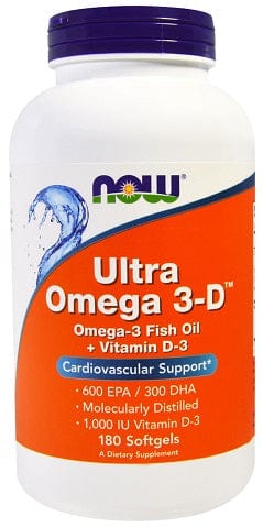 NOW Foods Ultra Omega 3-D with Vitamin D-3 - 180 softgels