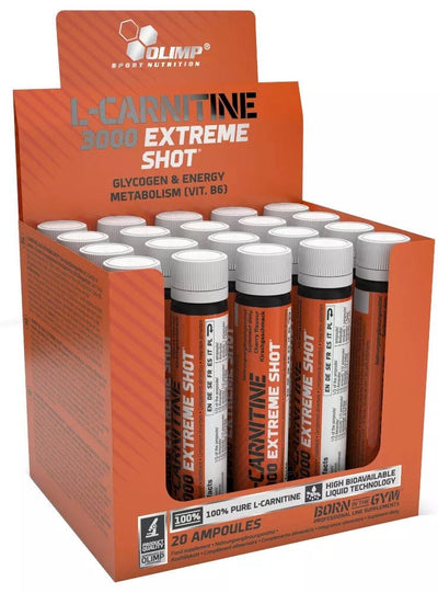 Olimp Nutrition L-Carnitine 3000 Extreme Shot, Orange - 20 x 25 ml.