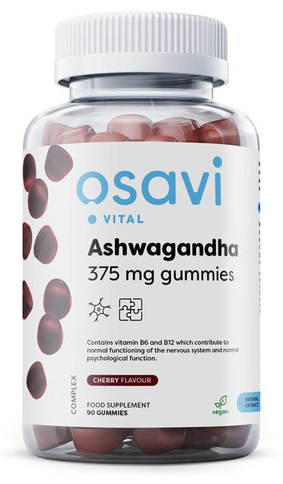 Osavi Ashwagandha 375mg Gummies, Cherry - 90 gummies