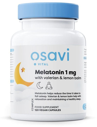 Osavi Melatonin with Valerian & Lemon Balm, 1mg - 120 vegan caps