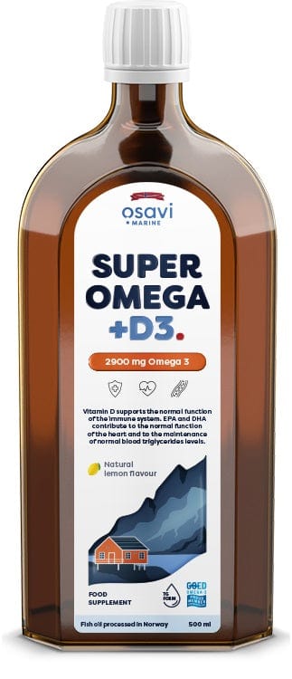 Osavi Super Omega + D3, 2900mg Omega 3 (Lemon) - 500 ml.