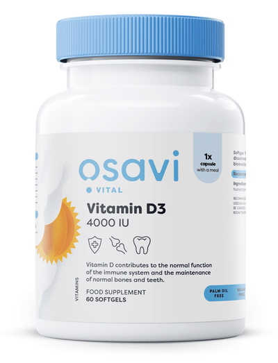 Osavi Vitamin D3, 4000IU - 60 softgels