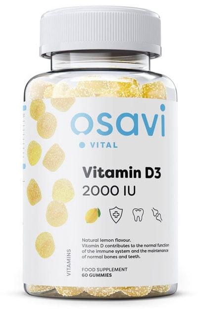 Osavi Vitamin D3 Gummies, 2000IU (Lemon) - 60 gummies