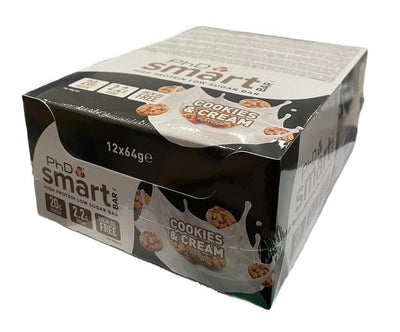 PhD Smart Bar, Cookies & Cream - 12 x 64g