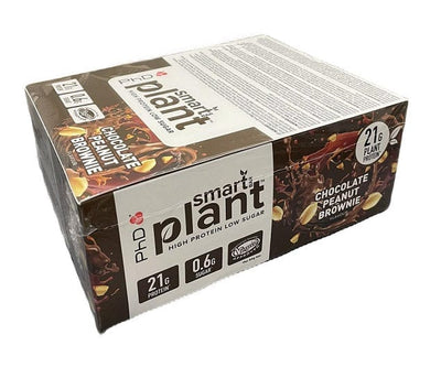 PhD Smart Bar Plant, Chocolate Peanut Brownie - 12 x 64g