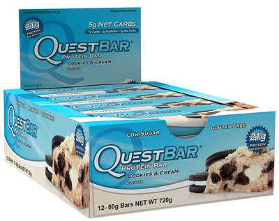 Quest Nutrition Quest Bar, Cookies & Cream - 12 bars