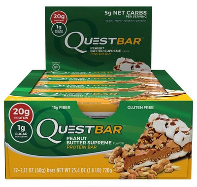 Quest Nutrition Quest Bar, Peanut Butter Supreme - 12 bars