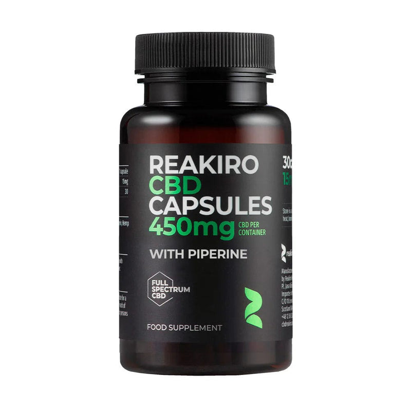 Reakiro CBD Products Reakiro CBD Vegan Capsules with Piperine 450mg 30pcs