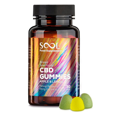 SOOL Supplements SOOL CBD Gummies Apple & Lemon 750mg 30pcs